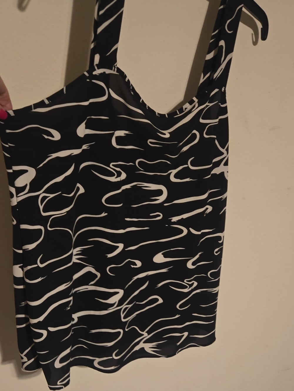 Petra Fashions Black & White Abstract Print Camisole